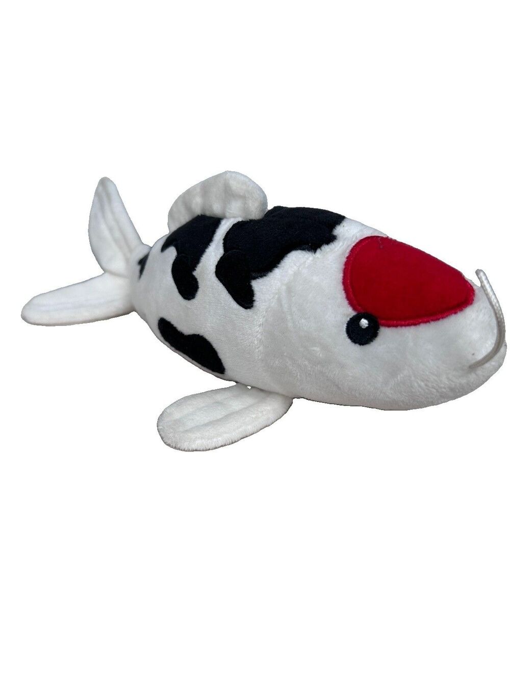 Koi Fish Plush Stuffed Toy 15” Red Black Spots Realistic Nishikigoi Carp